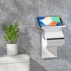 YEAVS Toilet Paper Holder with Phone Shelf and Waterproof Cover, SUS 304 Stainless Steel Tissue Roll Storage Rack (Polished Chrome)