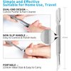HaimiLiya Cuticle Pusher Dual-end Dead Skin Nail Pusher Nail Dirt Cleaner Tool Gel Polish Remover Tool, 420 Stainless Steel, No.04 Silver
