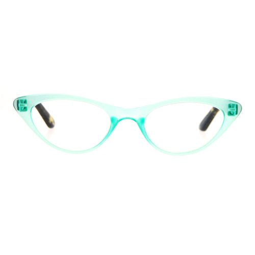 JuicyOrange Womens Magnified Reading Glasses Cateye Fashion Frames Spring Hinge Mint +1.50
