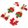 Cute Hair Clips Set for Girls - 6 Pcs Alligator Clips Bows Barrettes Holiday Hair Pins,Ideal Hair Accessories Set,Perfect Gifts for Baby,Toddlers(Christmas-B)