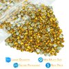 16000PCS Bright Gold Resin Rhinestones for Crafts 3mm 4mm 5mm Clear Golden Flatback Jelly Rhinestones Bulk SS10 SS16 SS20 Non-Hotfix Stones Diamonds Crystals Gems for Mugs Tumblers Bottles DIY Crafts