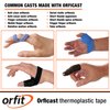 Orfit Orficast Easy-Form Splinting Material Heat-Activated Thermoplastic Tape For Trigger Finger, Thumb, Arthritis Pain Relief, Hand Support 1” x 9’, Black, One Roll