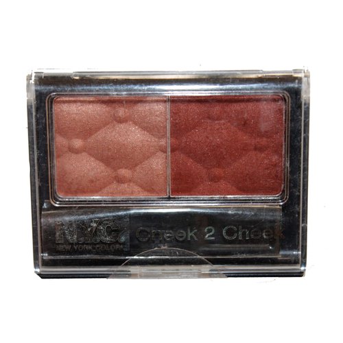N.Y.C. (1) Compact Cheek 2 Cheek Duo Blusher - Highlights & Contours - Two Shade Makeup Palette - #725A04 Sun-Sational - Net Wt. 0.15 oz
