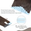 Jerriess Tape in Hair Extensions Human Hair, Professional Grade Remy Human Hair Tape in Extensions, Silky Texture &Full Thick Ends Hair Extensions, 20pcs 50g/pack Straight Dark Brown, 18 inch(#2)