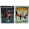 2 Eclipse Deer TIN METAL Cigarette Case. Fits King size. Holds 1 pack of cigarettes. Bandaid Box