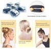 Bestac 6 PCS Extra Small Hair Bun Maker for Kids, Chignon Hair Donut Sock Bun Form for Girls, Mini Hair Doughnut Shaper for Short and Thin Hair (Small Size 2.4 Inch) (Black)