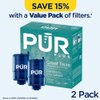 PUR PLUS Faucet Mount Replacement Filter 2-Pack, Genuine PUR Filter, 3-in-1 Powerful, Natural Mineral Filtration, Lead Removal, 6-Month Value, Blue (RF99992)