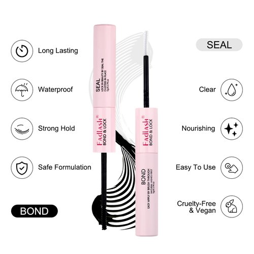 Lash Bond and Seal Lash Extension Remover Kit for Cluster Lashes Soothing Oil 5ML Lash Glue Remover 48-72 Hours Cluster Lash Glue DIY Eyelash Extension Kit Self Application 2 Pcs at Home