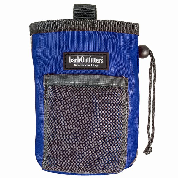 barkOutfitters Dog Treat Pouch - Dog Treat Training Pouch - Treat Bags for Dogs, Easily Carries Snacks and Pet Toys, Dog Puppy Food Container with Mesh Pocket, Professional Quality Pouch (Blue)