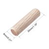 uxcell 0.31"x1.18"(8x30mm) Wooden Dowel Pin Wood Kiln Dried Fluted Beveled Hardwood 20pcs