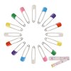 Hanycon Diaper Pins Mix Color Color Nappy Safety Pins Hold Clip Locking Cloth, Pack of 100