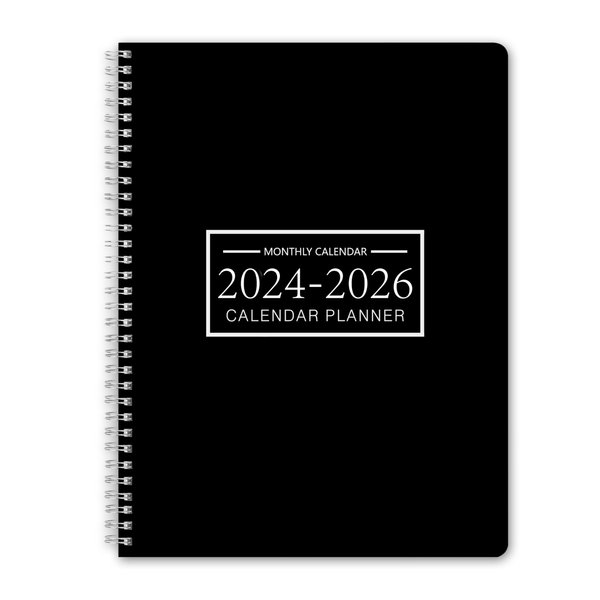 Monthly Planner July 2024 - June 2026 Office Calendar Planner - 9×11 Inch Teacher Planner Hard PVC Cover with Spiral Bound