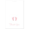 50 Pink Baby Footprint Girl Baby Shower Thank You Cards