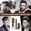 zyxqq Hair Brush Set for Men, Boar Bristle Hair Brushes and Styling Comb Set for Men, Beard Comb and Hairbrush Perfect for Dry or Wet Long Short Thick Thin Curly Straight Hair