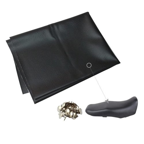 LACE INN MOTOBA Elastic Leather Motorcycle Seat Cover, Universal Motorcycle Flexible Seat Protector DIY with Thumbscrew 100 x 70 cm/39.37 x 27.56 inch