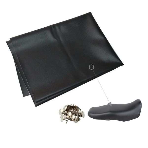 LACE INN MOTOBA Elastic Leather Motorcycle Seat Cover, Universal Motorcycle Flexible Seat Protector DIY with Thumbscrew 100 x 70 cm/39.37 x 27.56 inch