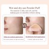 RUBIXIAN Powder Puff for Foundation, 2 Packs Air Cushion Portable Round Makeup Sponges with Air Cushion Powder Puff, Latex-free Blending Sponge and Makeup Puff for Foundation, Cream, Concealer