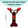 Huxley & Kent for Dogs | Reindeer Bone | Christmas Holiday Power Plush Dog Toy with Squeaker | Funny Dog Toy Gift | Fun, Durable, and Safe | H&K Squeaky Dog Toys