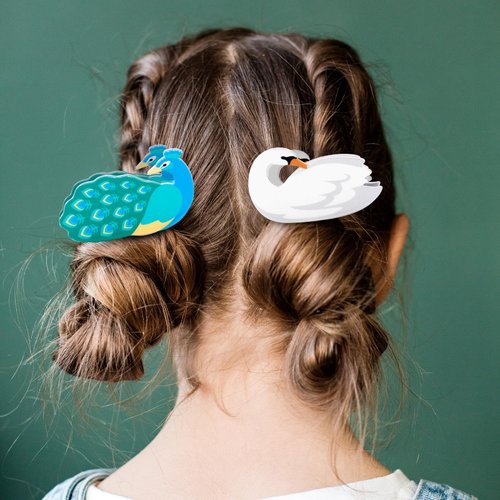 Yussti Birds Hair Claw Clips for Bird Lovers Animal Hair Claw Clips for Short Long Hair Peacock Swan and Swallow Claw Clips Brooch Gift Idea for Women Girls 6 Pcs