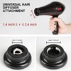 BESTTRENDY Hair Dryer Diffuser Attachment for Curly and Natural Wavy Hair: Suitable for 1.4-inch to 2.4-inch Blow Dryers, Professional, Honeycomb Design, ABS Plastic, Black