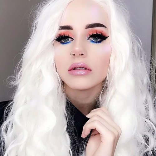 Luwigs Lanvender Purple Natural Wavy Lace Front Wigs Synthetic Loose Body Wave Heat Fiber Hair for Women Replacement Wigs Half Hand Tied Cosplay Daily Wear 22inch (22 Inch, Purple,Wavy)