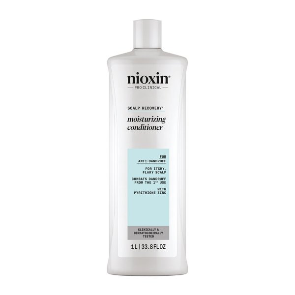 Nioxin Scalp Recovery Anti-Dandruff Moisturizing Conditioner for Itchy & Flaky Scalp, Pyrithione Zinc, 33.8 oz