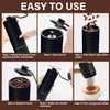 Pop and Party Stainless Steel Manual Coffee Grinder with Adjustable Setting - Lightweight and Easy to Clean - Hand Held Coffee Grinder - Perfect for Home, Office, and Camping - (Black)