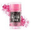 Brzeaf Waterproof Pink Glitter Stick, Shimmery & Long Lasting, Chunky Glitter for Face/Body/Hair/Eyes/Lip, Singer Concert Music Rave Festival, Glitter Stick Makeup & Face Glitter Gel for Women Men