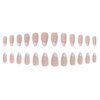 YoYoee Press on Nails Short French Fake Nails Almond Cute Tips Acrylics Full Cover White False Nails for Women and Girls 24PCS