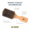 Kent OG2 Beechwood Brush for Hair, Beard, Facial Grooming and Exfoliation - Natural Boar Bristle Brush for Men's Skin Care