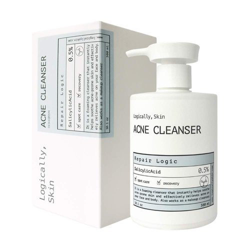 Logically skin ACNE Cleanser 300ml,Korean Skin Care,Korean Beauty,Acne Foaming, Facial Cleanser, Acne Face Wash,Foaming Facial Cleanser,Foaming Facial Cleanser