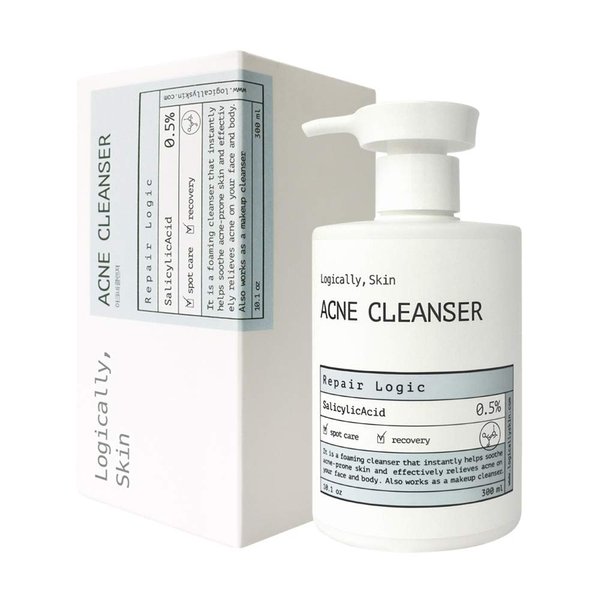 Logically skin ACNE Cleanser 300ml,Korean Skin Care,Korean Beauty,Acne Foaming, Facial Cleanser, Acne Face Wash,Foaming Facial Cleanser,Foaming Facial Cleanser