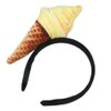 GUEDKIKL Simulated Food Hair Hoop, Ice Cream Headband Novelty Ice Cream Cone Shape Hairbands Food Headpiece Costume Party Accessory for Women Girls
