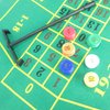 10 Inch Roulette Set Casino Game Kit Contains Plastic Roulette Wheel,Chips,Playing Cards,Felt Layout