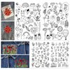 125 PCS Embroidery Stabilizers Patterns Water Soluble Hand Sewing Stabilizers Stick and Stitch Designs Embroidery Transfer Paper with Flower for Hand Sewing Lover