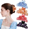 4 PCS Flower Hair Claw Clips Big Hair Claw Clips for Thick/Thin Hair, Cute Hair Clips for Women Girls, Nonslip Strong Hold Hair Accessories, Colorful Hair Claw Clips Hair Claws Birthday Gifts