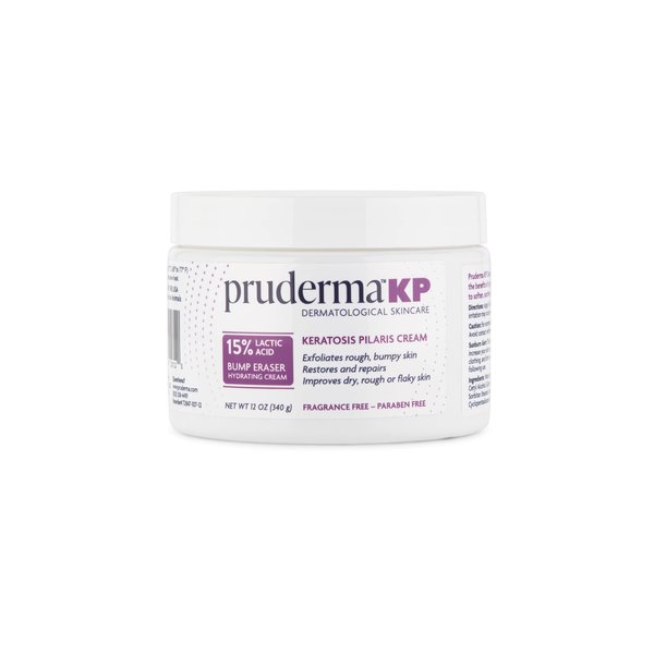 pruderma KP Keratosis Pilaris Treatment, KP Bump Eraser Hydrating Cream, Bumps Be Gone, Moisturizing Cream For Rough and Bumpy Dry Skin For Body, 12 Oz