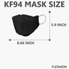 (10PCS) Black Disposable KF94- Face Mask, 4-Layer Filters Breathable Comfortable Nose, Good Day, Dust Mask, Black KF94 Masks Made in Korea.