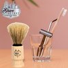 The Shave Factory 100% Pure Boar Bristles Shaving Brush Medium - Beech Wood Handle, Engineered for the Best Shave of Your Life. Safety Razor, Double Edge Razor, Straight Razor, Shaving Razor