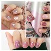 WOKOTO 12 Sheets Glitter Gradient Nail Polish Stickers for Women Nail Art Gel Polish Stickers for Nails Polish Strips Nail Stickers Full Nail Wraps Gel Nail Wraps Nail Art Stickers for Gel Nails