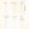 12 Pcs Pearl Hair Pins Bridal Hair Pins U Shaped Pearl Hair Clips Pearl Hair Accessories Hair Pearls Decorative Hair Pins Pearl Bobby Pins for Brides Bridesmaid Women Girls