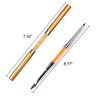 WOKOTO Yellow 2 Way Nail Brushes For 2# Liner Brush And 2# Carving Brush For Manicure 3D Nail art Brush Tools With Acrylic Handle