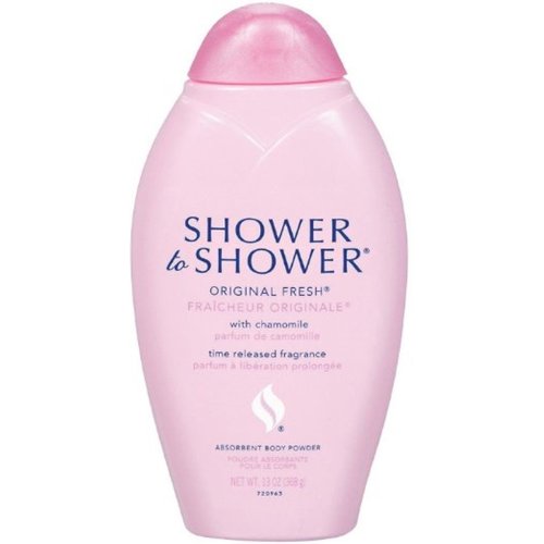 Shower to Shower Absorbent Body Powder, Original Fresh with Chamomile, 13-Ounce Bottles (Pack of 2)