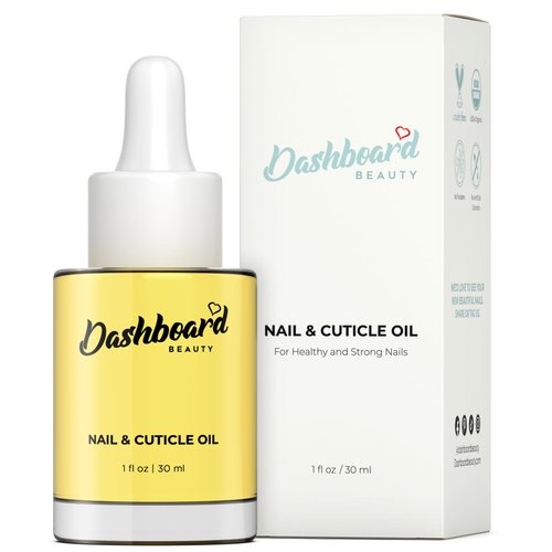Dashboard Beauty Cuticle Nail Oil - Advanced Nail Moisturizer & Premium Nail Strengthener with Jojoba, Vitamin E - Repairs Damaged Nails, Nourishes, Enhances Growth - Salon-Grade, Deep Hydration, 1 oz