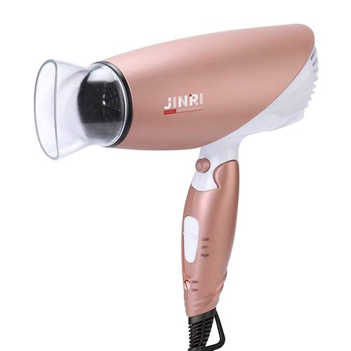 Foldable Travel Hair Dryer,Dual Voltage Blow Dryer & Foldable Handle Lightweight Negative Ionic Folding Hair Dryer (Multi-Colored)