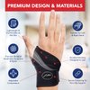 Dr. Arthritis Doctor Developed Copper Wrist Brace/Wrap for Carpal Tunnel Support, Splint Brace -F.D.A. Medical Device & Doctor Handbook-Night Support for Women Men-Right & Left hands (Single)