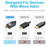 Twozoh Long Micro HDMI to HDMI Cable 30FT, HDMI to Micro HDMI Braided Cord Support 1080p GoPro Hero 7/8/9 Raspberry Pi 4 Sony A6000 A6300 Camera Nikon B500 Yoga 3 Pro