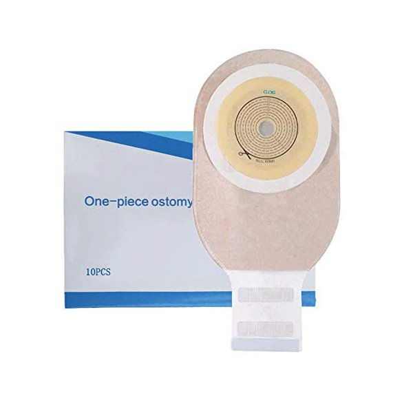 10PCS Colostomy Bags, Ostomy Supplies,One Piece Drainable Ostomy Pouch for Ileostomy Stoma Care