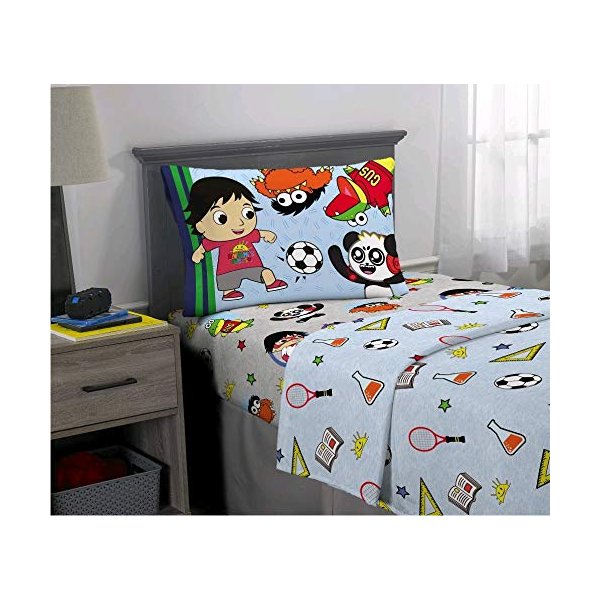 Franco Manufacturing Ryan's World 3 Piece Twin Size Microfiber Sheet Set