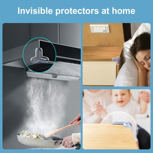 8 Pack Corner Protector Baby Proof，Xuenair Clear Corner Protectors for Furniture,Silicone Rubber Corner Guards for Furniture Glass Table Cabinet Counter